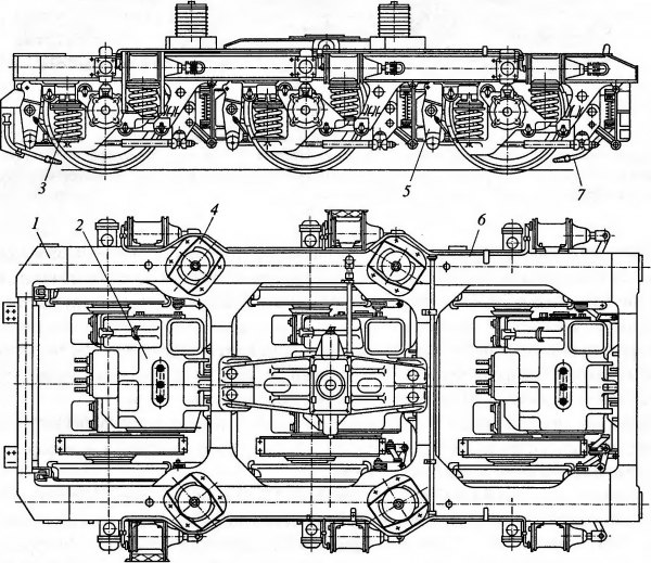 Тележка тепловоза 2тэ116 чертеж