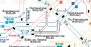 Схема станции александровский сад