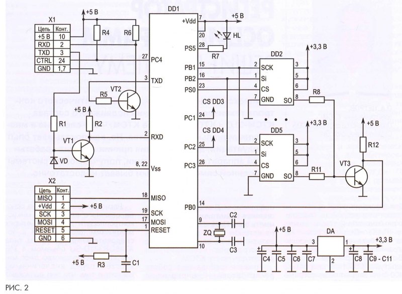 Принципиальная электрическая схема видеорегистратора Supra SCR-700