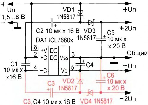 Icl7660 схема включения