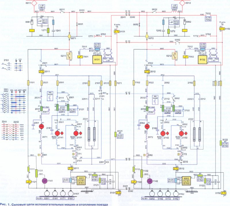 Электрические цепи электровозов серии ЧС7