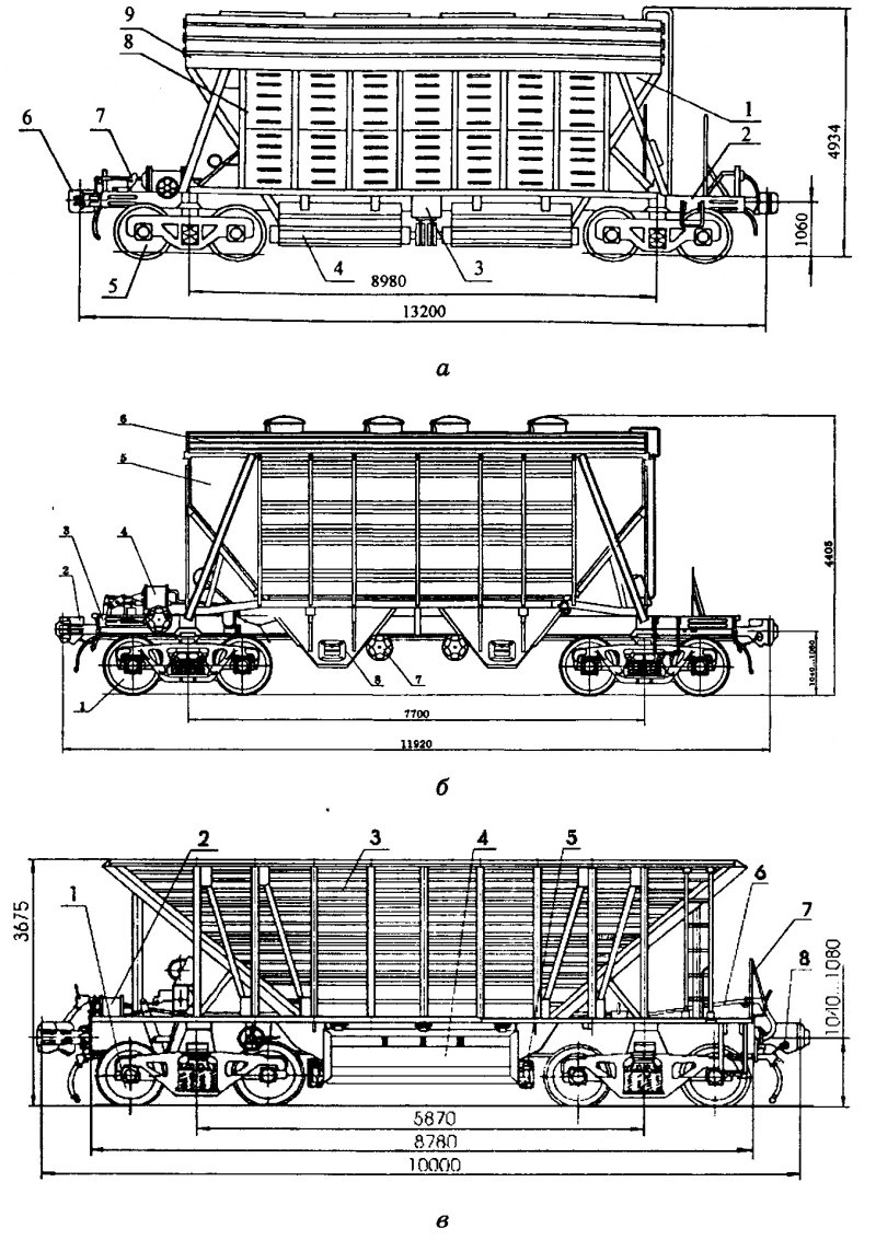 Вагон хоппер чертеж